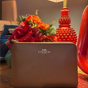Coach Wristlet/Light Brown